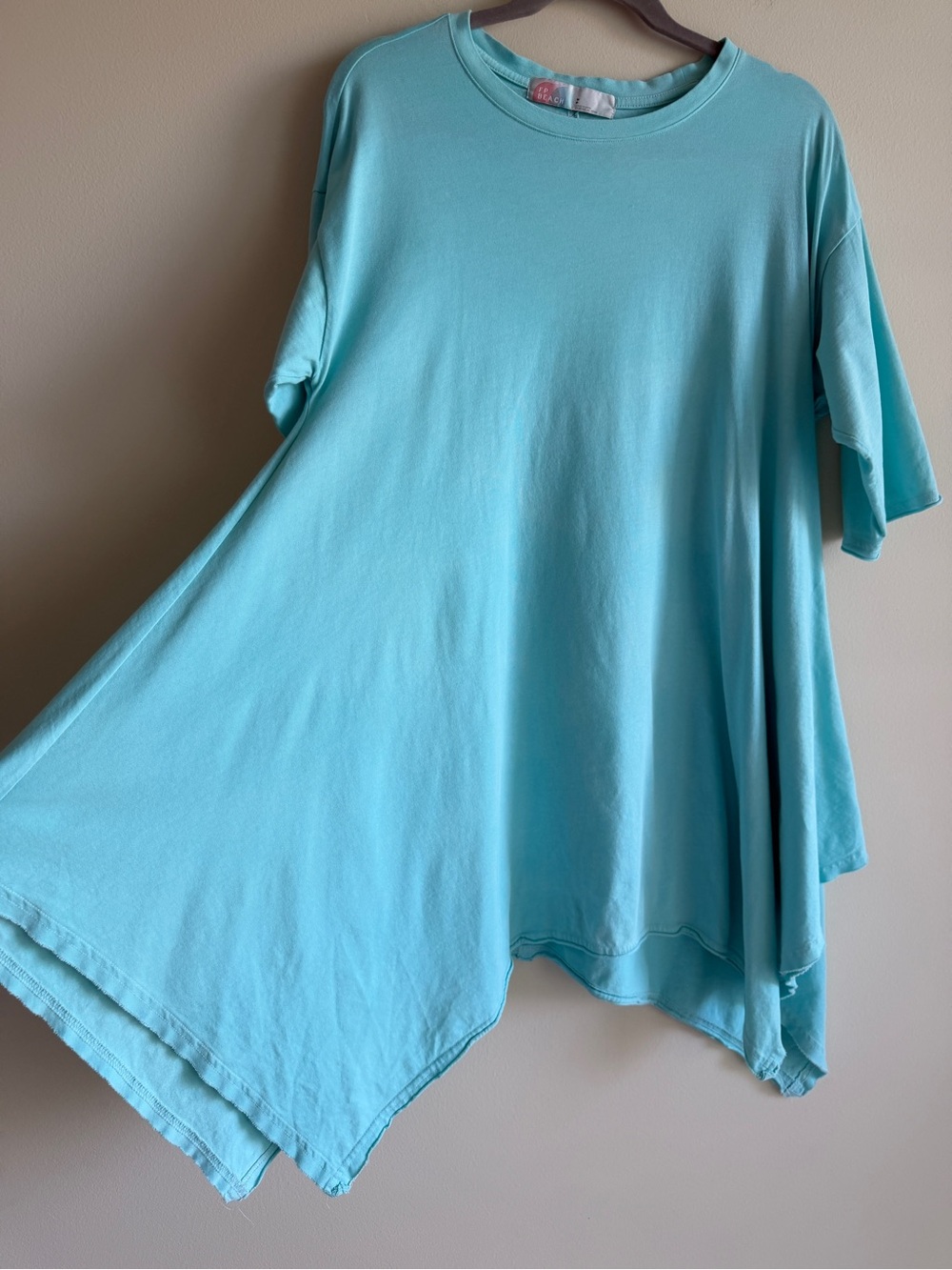 Free People FP Beach Kahana Tunic Dress XS Aqua Oversized Tee - Picture 5 of 8